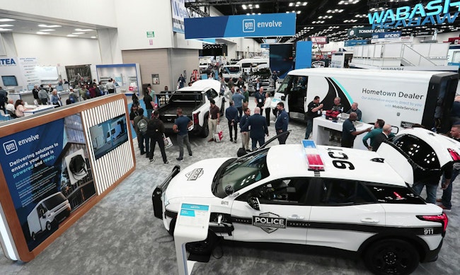 The GM Envolve booth at NTEA's Work Truck Week 2025