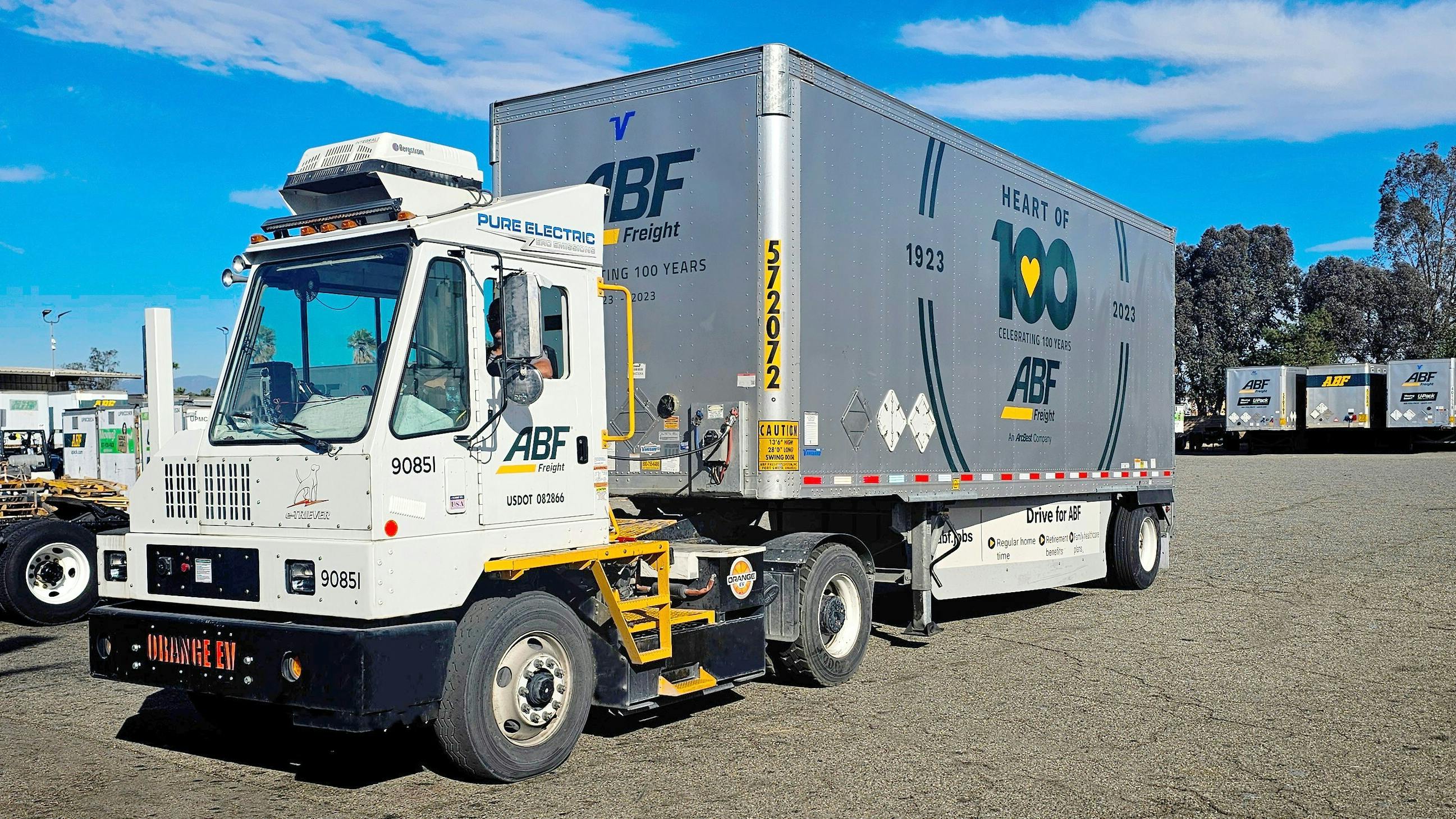 ABF Freight expands EV fleet with Orange EV terminal trucks for efficiency and sustainability