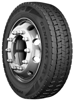 Both tires feature durable tread compounds for enhanced mileage and mud and snow designations, ideal for on-/off-highway and pick-up and delivery applications. Both tires feature durable tread compounds for enhanced mileage and mud and snow designations, ideal for on-/off-highway and pick-up and delivery applications.