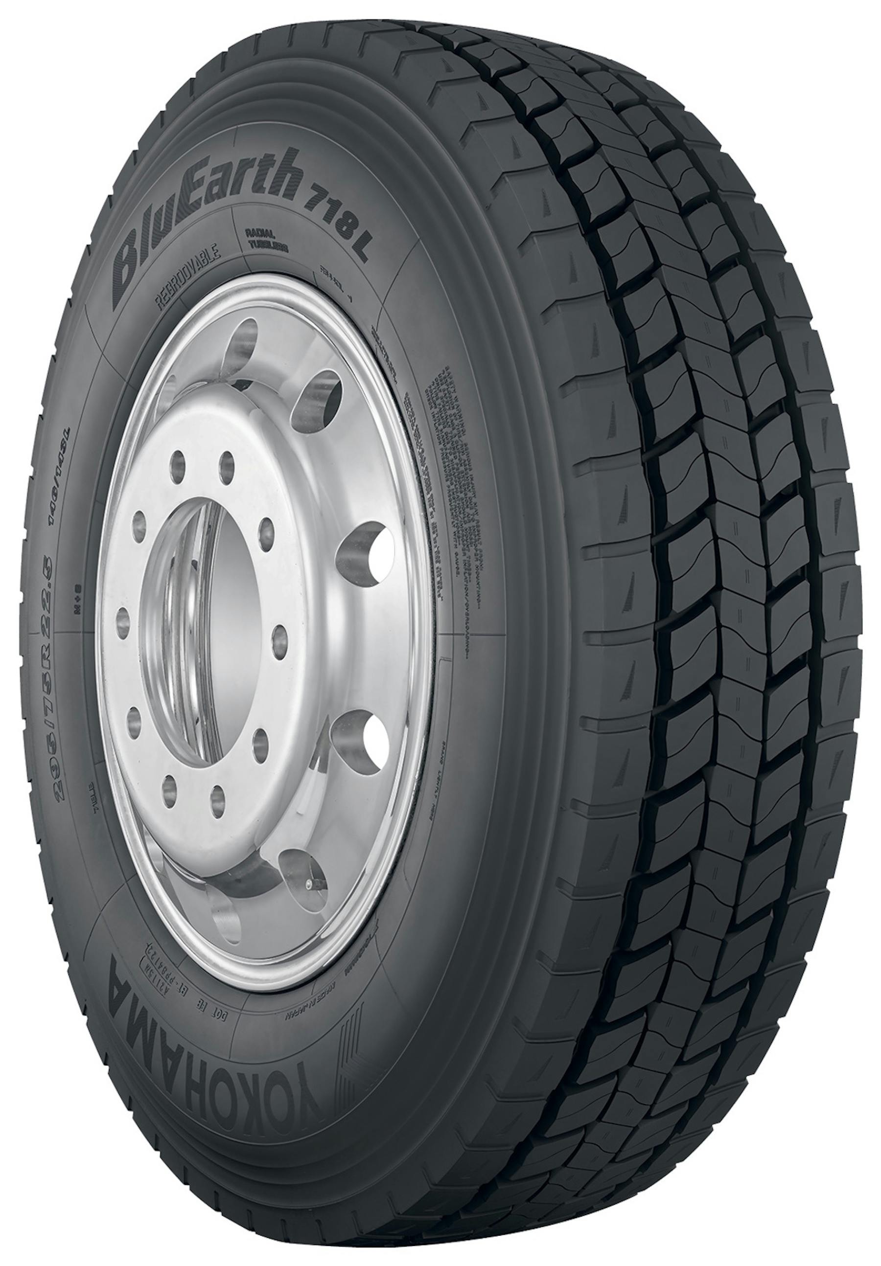 The manufacturer’s new BluEarth 718L drive tire is engineered with a fuel-efficient tread design and industry-leading compound to help improve the profitability of today’s long-haul fleet operations.