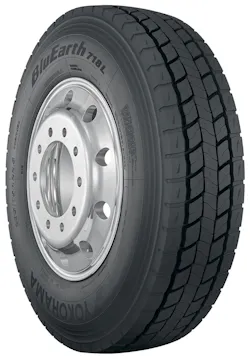 The manufacturer’s new BluEarth 718L drive tire is engineered with a fuel-efficient tread design and industry-leading compound to help improve the profitability of today’s long-haul fleet operations. The manufacturer’s new BluEarth 718L drive tire is engineered with a fuel-efficient tread design and industry-leading compound to help improve the profitability of today’s long-haul fleet operations.
