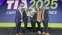 Martha Payne, transportation attorney at Benesch, was named the winner of the 2025 Distinguished Woman in Logistics Award (DWLA) during the TIA Capital Ideas Conference and Exhibition in San Antonio, TX. L to R : Mark Christos, TIA; Ambyr O’Donnell, Truck Stop; Martha Payne, Benesch; Jennifer Hedrick, WIT; Chris Burroughs, TIA. Martha Payne, transportation attorney at Benesch, was named the winner of the 2025 Distinguished Woman in Logistics Award (DWLA) during the TIA Capital Ideas Conference and Exhibition in San Antonio, TX. L to R : Mark Christos, TIA; Ambyr O’Donnell, Truck Stop; Martha Payne, Benesch; Jennifer Hedrick, WIT; Chris Burroughs, TIA.