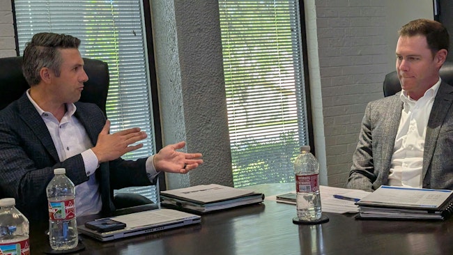 Peterbilt GM Jacob Montero, left, and Erik Johnson, assistant GM.