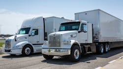 The next-generation Model 579EV, left, and the new Model 567EV are Peterbilt's first new battery-electric Class 8 trucks since the first 579EV was launched five years ago. The next-generation Model 579EV, left, and the new Model 567EV are Peterbilt's first new battery-electric Class 8 trucks since the first 579EV was launched five years ago.