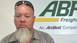 Campbell drives for ABF Freight out of Fort Smith, Arkansas. Campbell drives for ABF Freight out of Fort Smith, Arkansas.