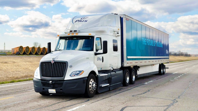 International trucks equipped with Plus's virtual driver