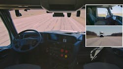 autonomous driver empty truck cab autonomous driver empty truck cab