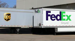 FedEx and UPS trailers