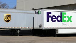 FedEx and UPS trailers FedEx and UPS trailers