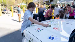 The Handprint Ceremony is a signature event of Hyundai Hope on Wheels, inviting children and families impacted by cancer to leave their handprints on the Hyundai Hope car, symbolizing the shared strength and resilience in the fight against paediatric cancer.