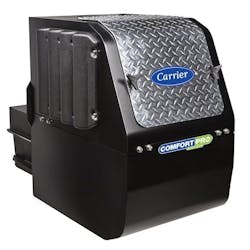 Carrier Transicold's ComfortPro electric APUs are assembled in the U.S. and built for long-haul trucking in North America. Carrier Transicold's ComfortPro electric APUs are assembled in the U.S. and built for long-haul trucking in North America.