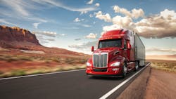 The Model 579 features a 15-in. customizable digital display, allowing drivers to tailor gauge layouts and access trip diagnostics. The Model 579 features a 15-in. customizable digital display, allowing drivers to tailor gauge layouts and access trip diagnostics.