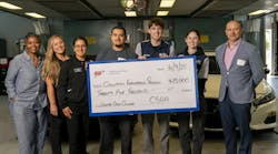 Officials from CSAA gathered with the Collision Engineering Career Alliance, Contra Costa administration, and Collision Engineering students for a check presentation. Officials from CSAA gathered with the Collision Engineering Career Alliance, Contra Costa administration, and Collision Engineering students for a check presentation.