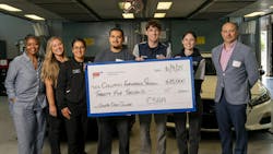 Officials from CSAA gathered with the Collision Engineering Career Alliance, Contra Costa administration, and Collision Engineering students for a check presentation. Officials from CSAA gathered with the Collision Engineering Career Alliance, Contra Costa administration, and Collision Engineering students for a check presentation.