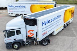 Sunswap's zero-emission eTRUs use roof-mounted panels and batteries to maintain temperatures without diesel, ensuring refrigerated vehicles aren’t burning fuel when they’re stationary. Sunswap's zero-emission eTRUs use roof-mounted panels and batteries to maintain temperatures without diesel, ensuring refrigerated vehicles aren’t burning fuel when they’re stationary.