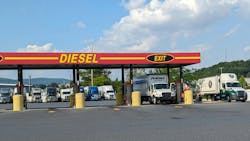 On-highway diesel pump prices sat at $3.775 per gallon, up from June 16’s $3.571 average. While it didn’t see the same price hike, average U.S. gasoline prices also increased by more than 7 cents this week, according to EIA, which tracked the fuel at $3.213. On-highway diesel pump prices sat at $3.775 per gallon, up from June 16’s $3.571 average. While it didn’t see the same price hike, average U.S. gasoline prices also increased by more than 7 cents this week, according to EIA, which tracked the fuel at $3.213.