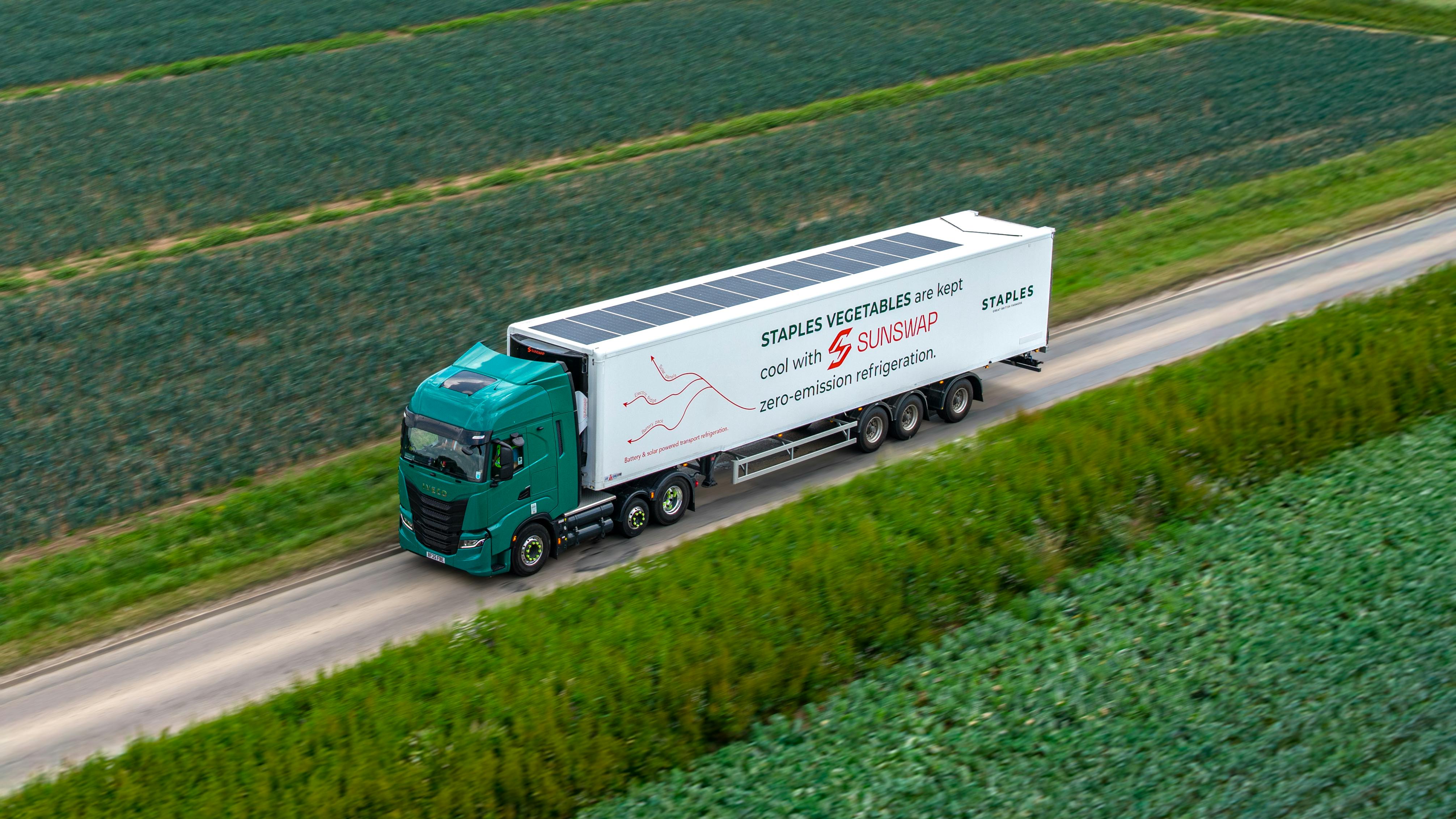 UK-based Staples Vegetables recently integrated Sunswap&rsquo;s battery- and solar-powered refrigeration systems into its fleet.