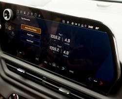 Silverado EV range displayed on the infotainment system Silverado EV range displayed on the infotainment system