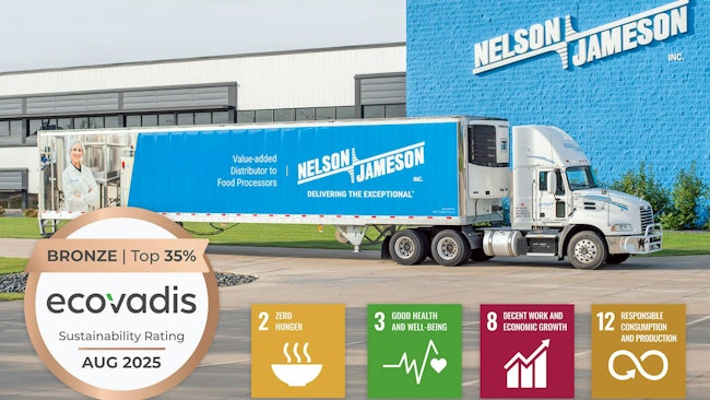 Food processing distributor Nelson-Jameson earned its second consecutive EcoVadis Bronze Medal sustainability rating for its efforts in 2025.