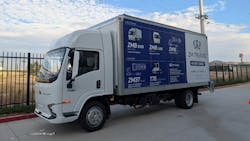 ZM Trucks ZM8BEV electric box truck parked at the company’s Fontana, California facility, showcasing zero-emission commercial vehicle solutions. ZM Trucks ZM8BEV electric box truck parked at the company’s Fontana, California facility, showcasing zero-emission commercial vehicle solutions.