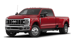 2026 Ford Super Duty F-450 LARIAT in Carbonized Gray Metallic, showcasing its bold front grille, LED reflector headlamps, and chrome accents, designed for heavy-duty performance and style. 2026 Ford Super Duty F-450 LARIAT in Carbonized Gray Metallic, showcasing its bold front grille, LED reflector headlamps, and chrome accents, designed for heavy-duty performance and style.