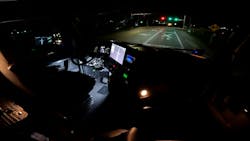 Bot Auto’s milestone humanless run covered approximately 40 miles on U.S. Highway 90, Interstate 10, and surface streets during a 55-minute round trip to and from Riggy’s Truck Parking in the Houston suburb of Katy. Bot Auto’s milestone humanless run covered approximately 40 miles on U.S. Highway 90, Interstate 10, and surface streets during a 55-minute round trip to and from Riggy’s Truck Parking in the Houston suburb of Katy.