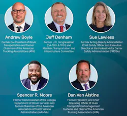 The inaugural council includes Andrew Boyle, Jeff Denham, Sue Lawless, Spencer R. Moore, and Dan Van Alstine, all with experience in trucking operations, policy, and regulatory affairs. The inaugural council includes Andrew Boyle, Jeff Denham, Sue Lawless, Spencer R. Moore, and Dan Van Alstine, all with experience in trucking operations, policy, and regulatory affairs.