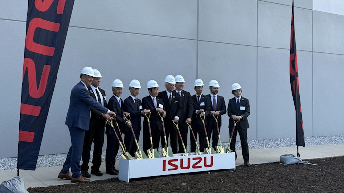 Isuzu executives and officials from South Carolina break ground
