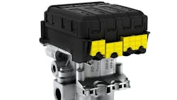 ZF says the compact, tank-mountable ECU/valve assembly includes integrated control and supply port screens for streamlined performance. ZF says the compact, tank-mountable ECU/valve assembly includes integrated control and supply port screens for streamlined performance.