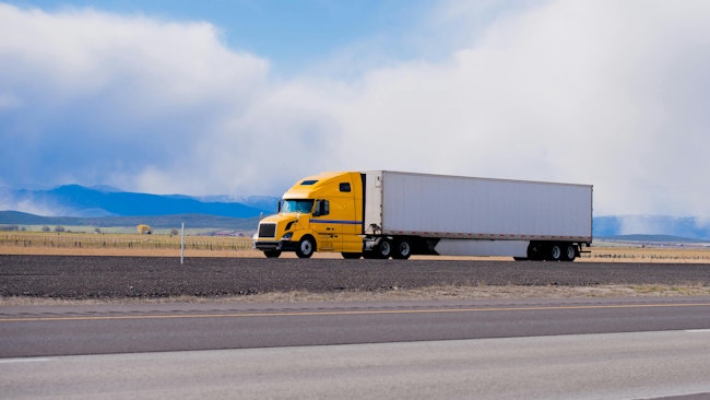 truck with trailer skirt