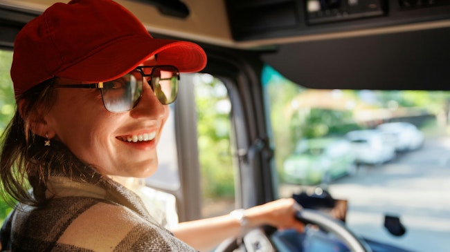 woman truck driver