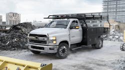 The chassis cab features a max available GVWR of 23,500 lb. and a max available GCWR of 37,500 lb. The chassis cab features a max available GVWR of 23,500 lb. and a max available GCWR of 37,500 lb.