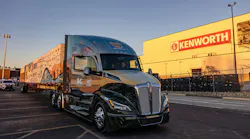 Kenworth T680 transporting 2025 U.S. Capitol Christmas Tree returns to Chillicothe plant