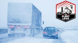 truck in dangerous snowy conditions truck in dangerous snowy conditions