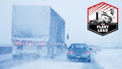 truck in dangerous snowy conditions truck in dangerous snowy conditions