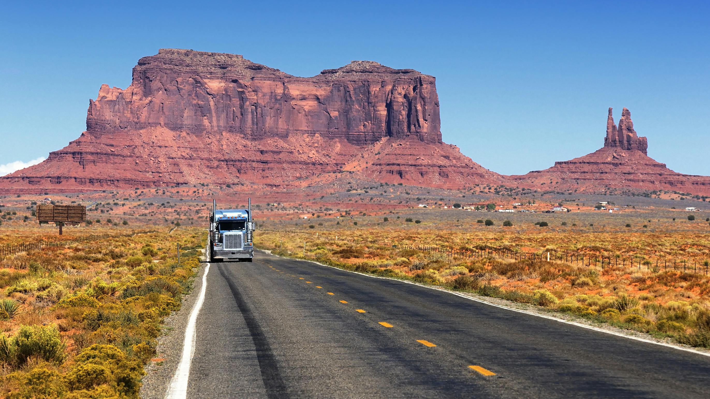 long-haul truck monument valley