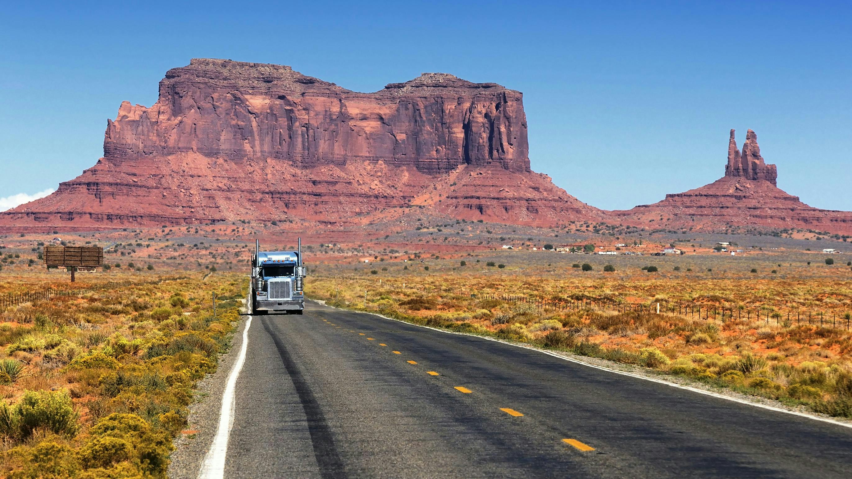 long-haul truck monument valley