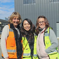 Corona (left) with members of the program management group Corona (left) with members of the program management group