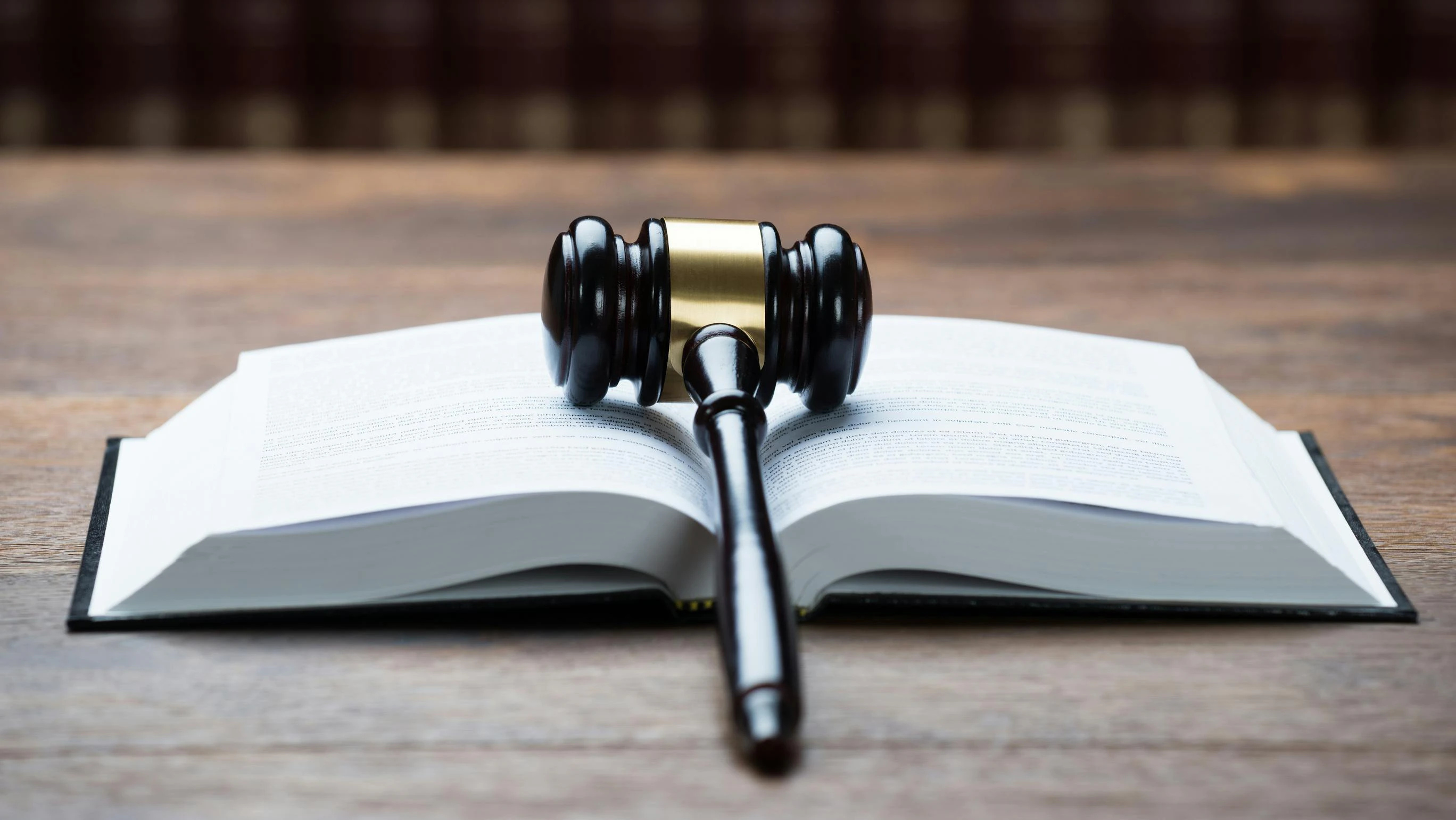 judges gavel on book
