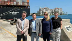 GCCA From left to right are PLM Fleet's Don Durm, PortMiami's Eric Borrazas, and GCCA's Sara Stickler and Lindsay Shelton-Gross.