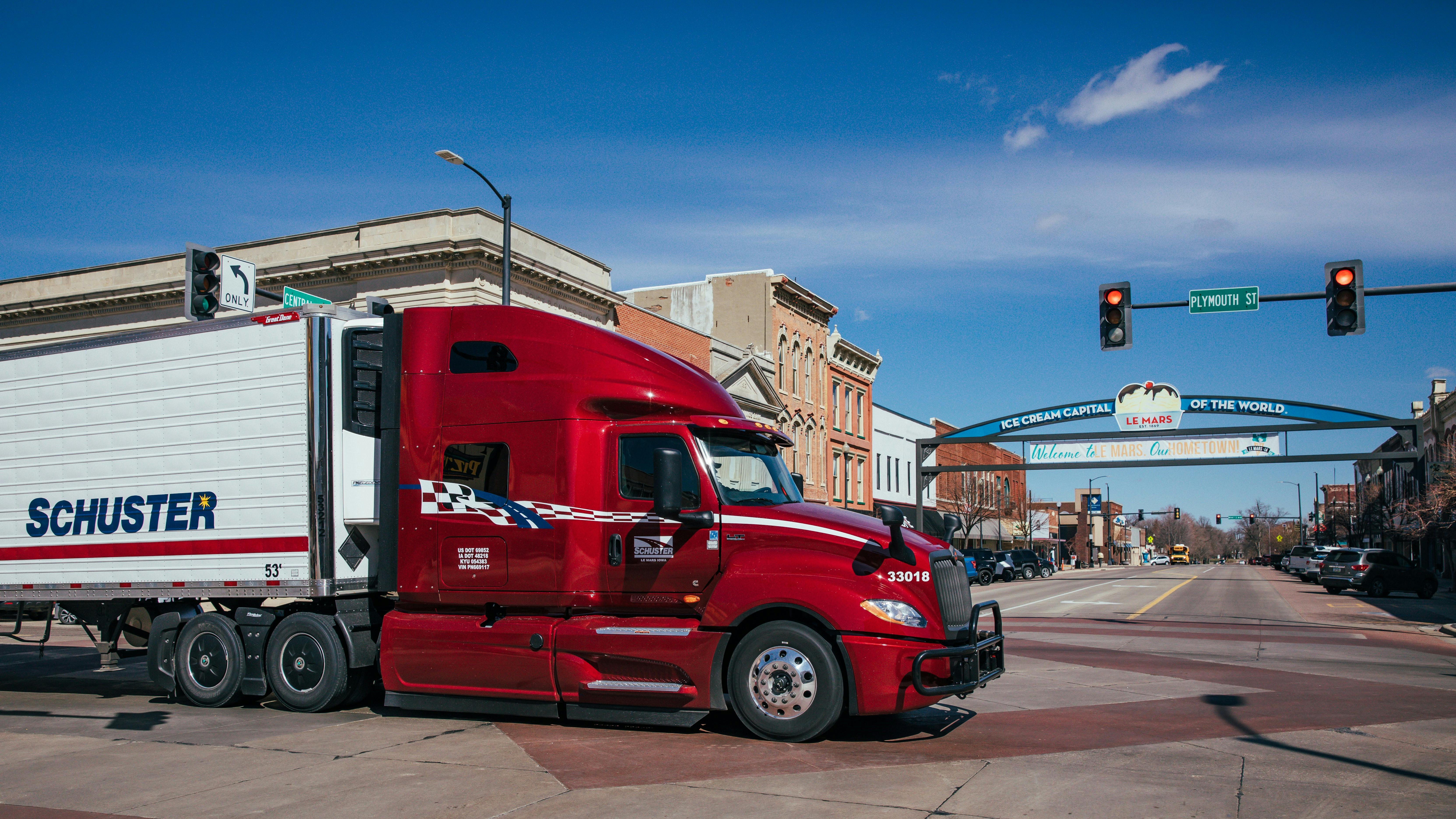 Schuster Trucking fleet strategy for freight cycles, equipment buying, and driver retention