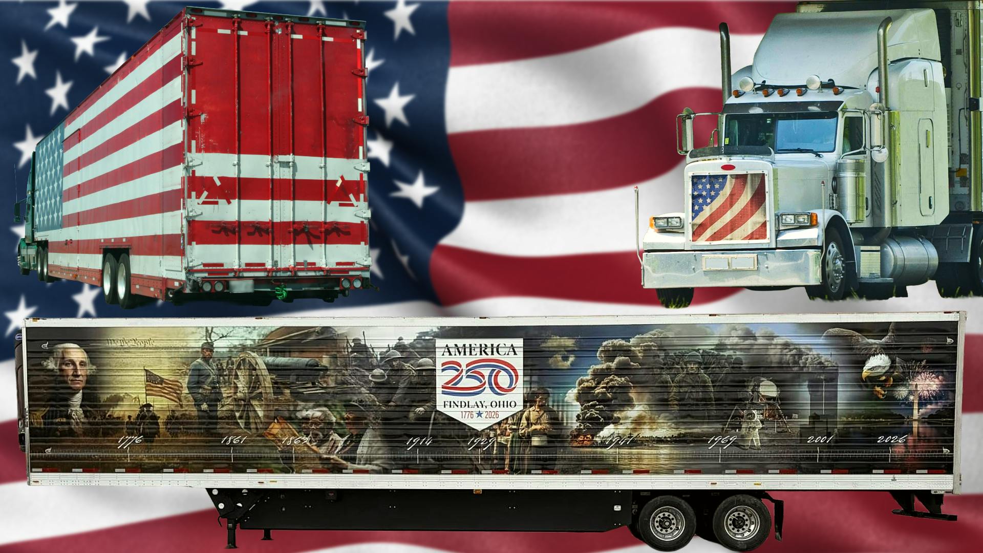 patriotic tractors and trailers