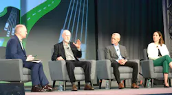 Holman’s Peter Nogalo, left, leads the NAFA fleet challenges discussion which featured panelists Michael Parr, senior advisor at HillStaffer; Bob Adamsky, senior director at AWP Safety; and Kathryn Foster, director of strategic services at Holman. Holman’s Peter Nogalo, left, leads the NAFA fleet challenges discussion which featured panelists Michael Parr, senior advisor at HillStaffer; Bob Adamsky, senior director at AWP Safety; and Kathryn Foster, director of strategic services at Holman.