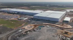 The aerial view shows the status of Amplify's plant as of late March. The aerial view shows the status of Amplify's plant as of late March.