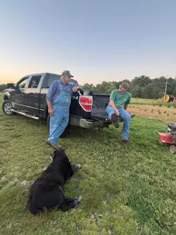 Cody L. sitting on the tailgate of his Ford wearing Carhartt Cody L. sitting on the tailgate of his Ford wearing Carhartt