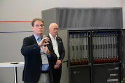 ABB E-mobility executives in front of X-Series cabinet ABB E-mobility executives in front of X-Series cabinet