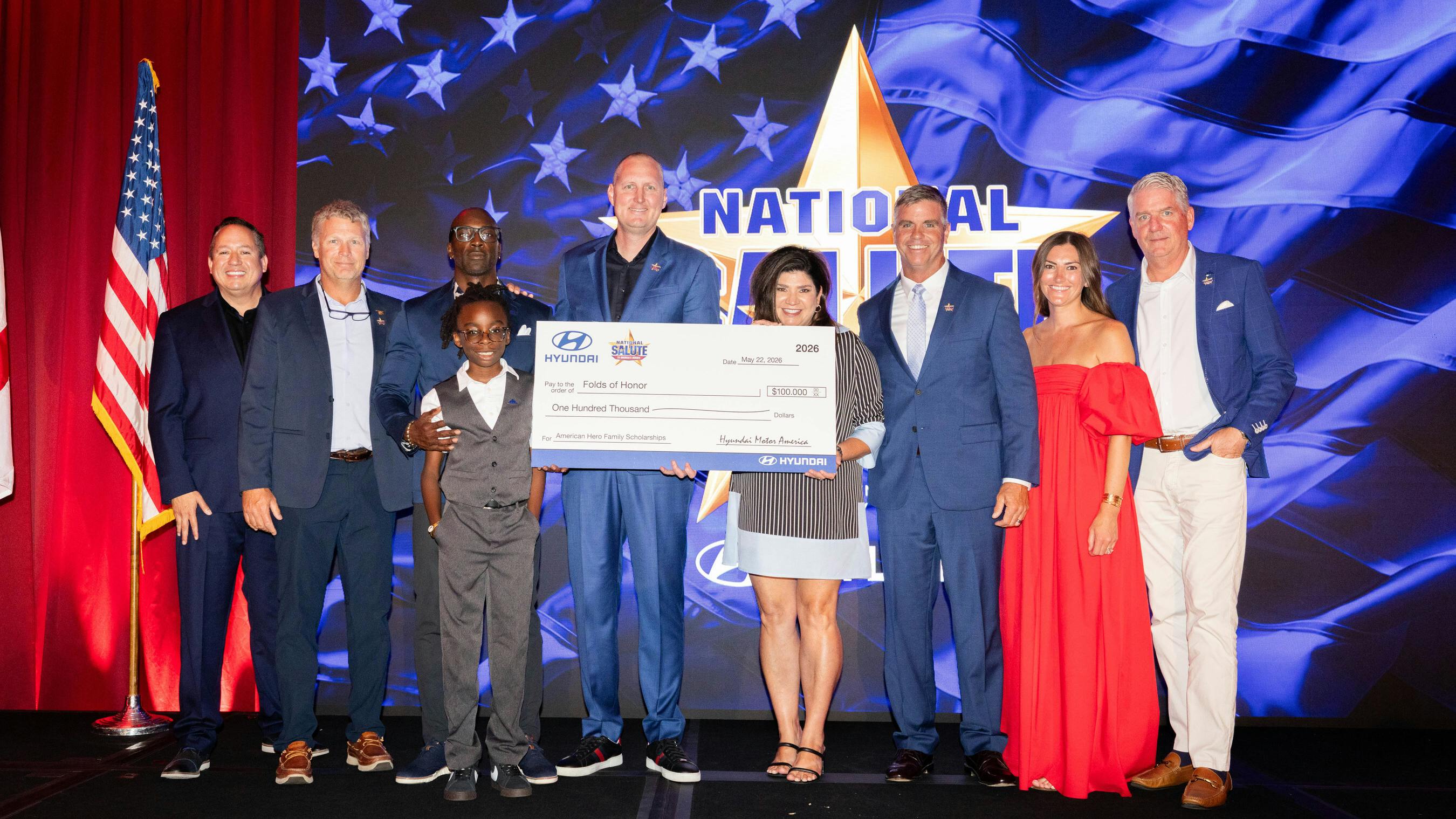 Hyundai marks 10th annual National Salute to America's Heroes with $100,000 donation to Folds of Honor