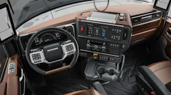 Mack Class 8 trucks with driver comfort cab design, seating, and updated interior features Mack Class 8 trucks with driver comfort cab design, seating, and updated interior features