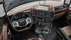Mack Class 8 trucks with driver comfort cab design, seating, and updated interior features Mack Class 8 trucks with driver comfort cab design, seating, and updated interior features