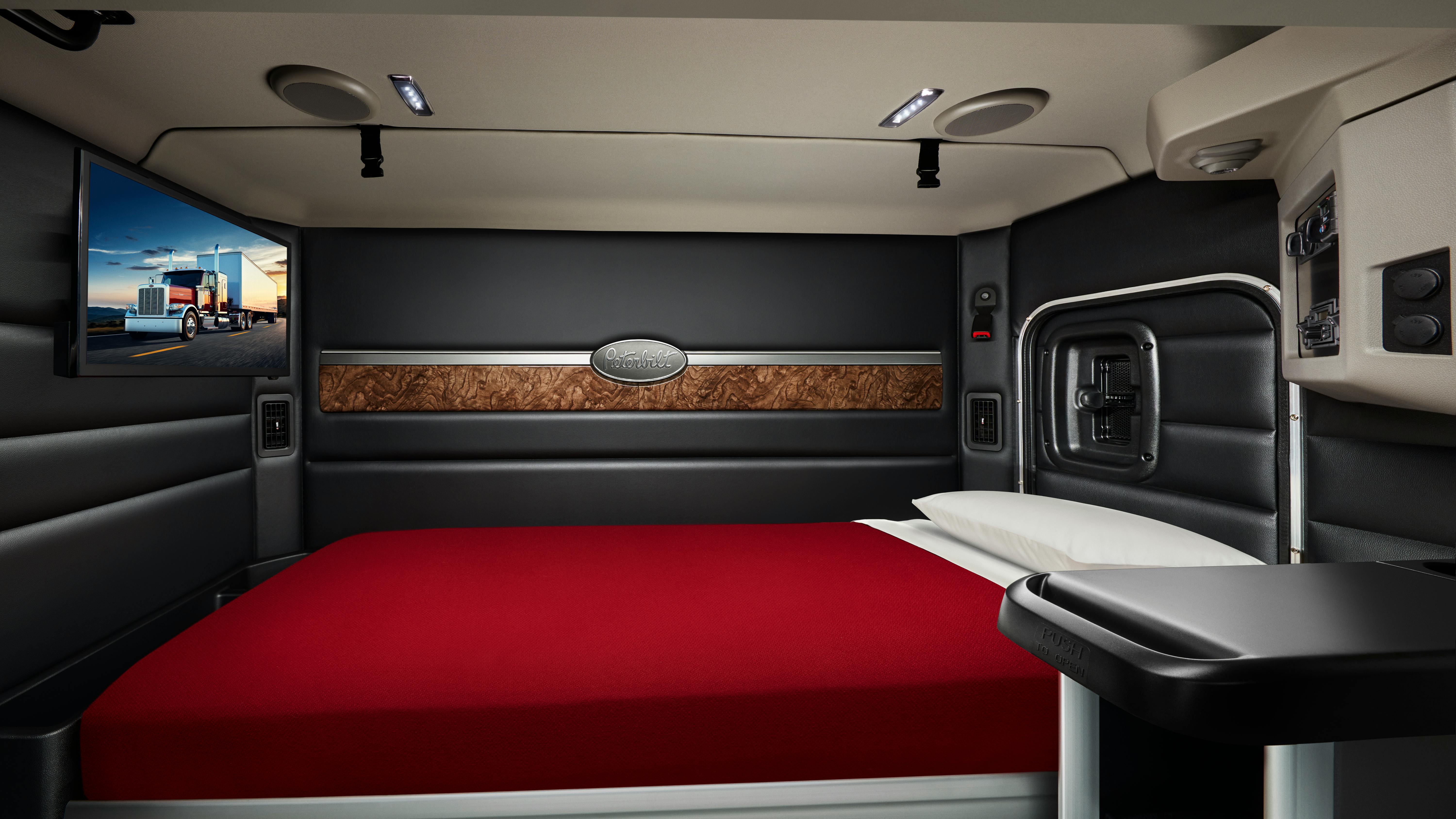 Peterbilt Class 8 trucks offer advanced cab technology and sleeper comfort for fleets